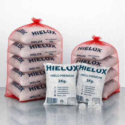 Hielo en malla de 20kg (Bolsa 2 kilos)